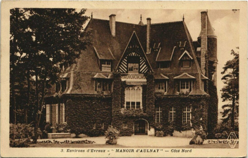 Carte postale ancienne Evreux-Manoir d'Aulnay-Cote Nord à Évreux