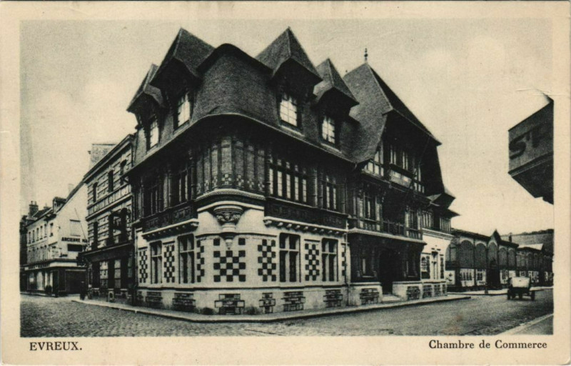 Carte postale ancienne Evreux-Chambre de Commerce à Évreux