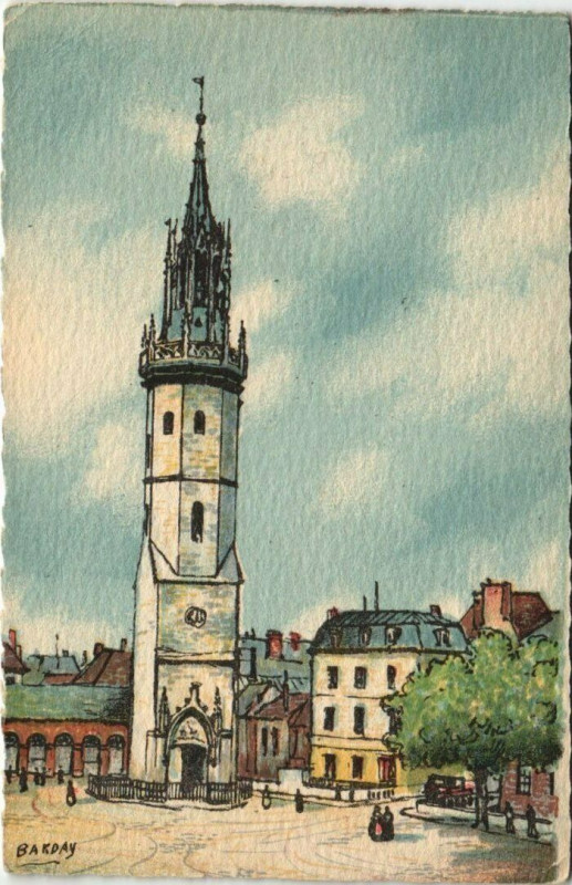 Carte postale ancienne Evreux-Le Beffroi à Évreux