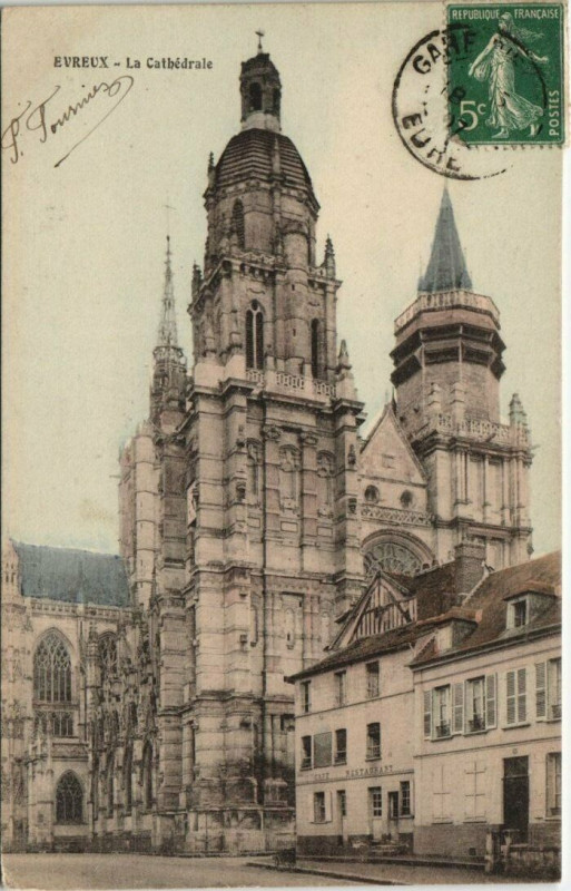 Carte postale ancienne Evreux-La Cathédrale à Évreux