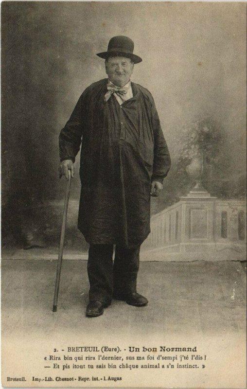 Carte postale ancienne Breteuil-Un bon Normand à Breteuil