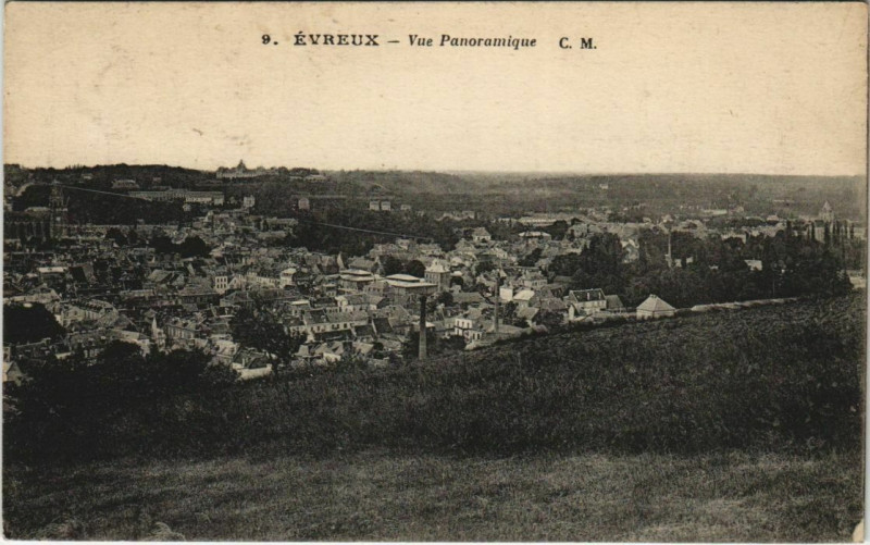 Carte postale ancienne Evreux-Vue panoramique à Évreux