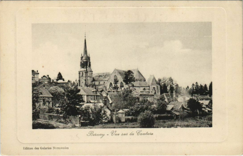 Carte postale ancienne Bernay-Vue sur la Couture à Bernay