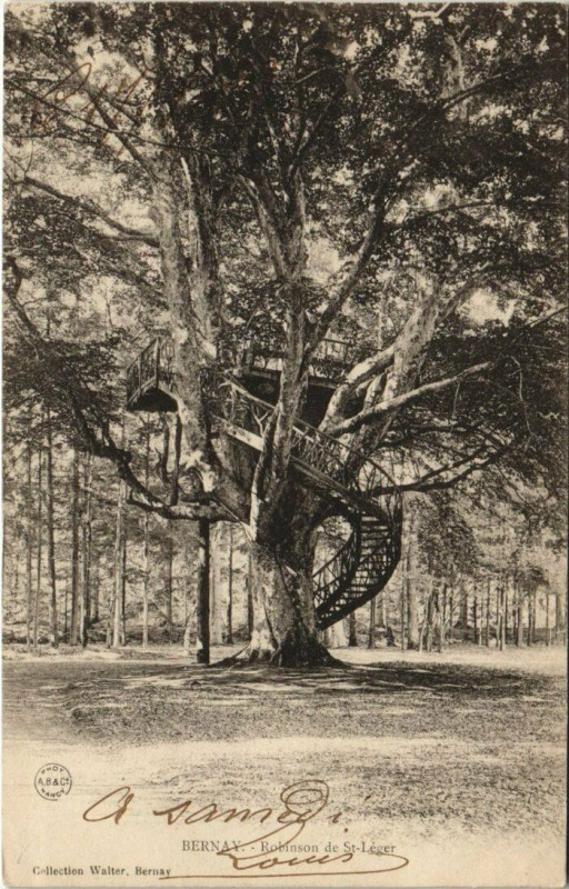 Carte postale ancienne Bernay-Robinson de Saint-Léger à Bernay