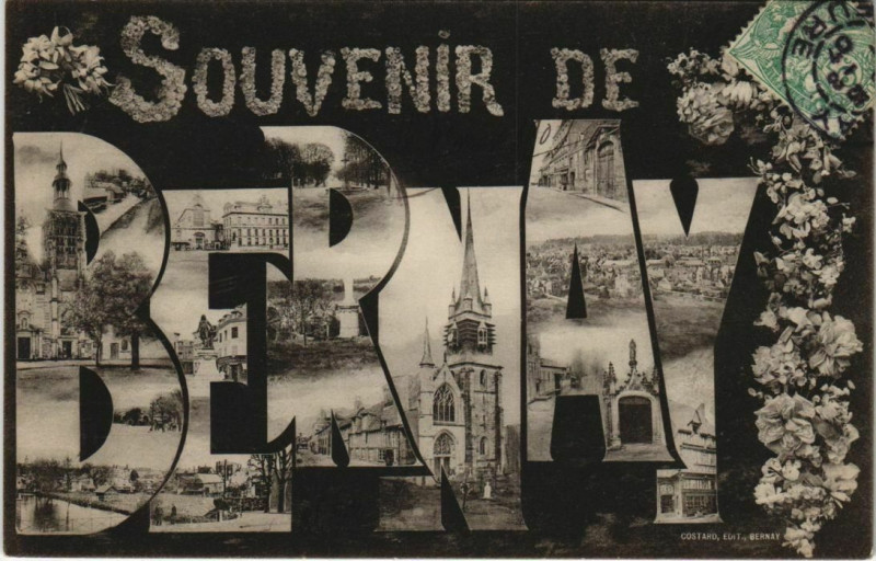 Carte postale ancienne Souvenir de Bernay à Bernay