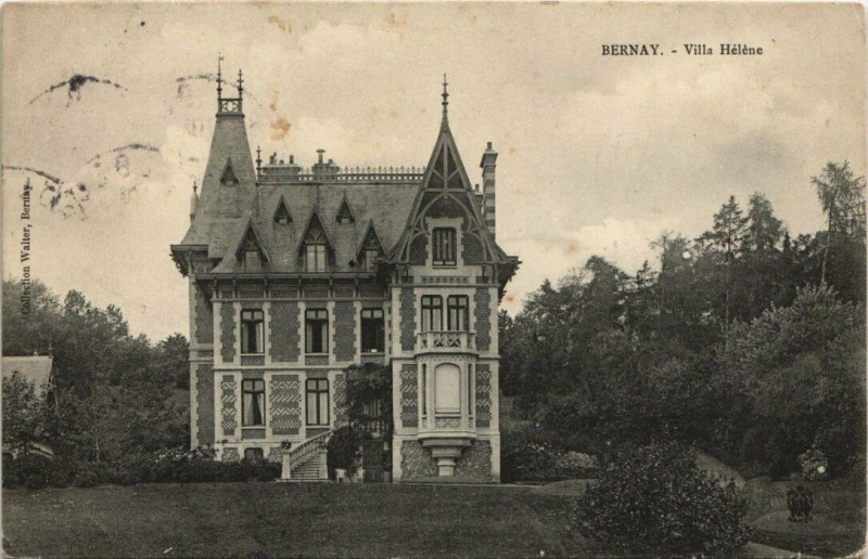 Carte postale ancienne Bernay-Villa Héléne à Bernay