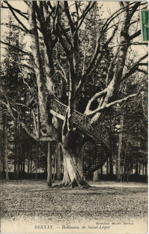 Carte postale ancienne Bernay-Robinson de Saint-Léger à Bernay