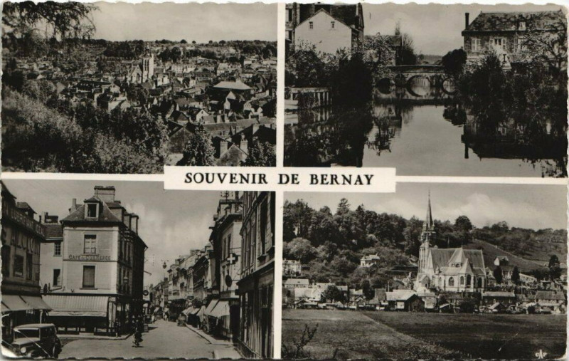 Carte postale ancienne Souvenir de Bernay à Bernay