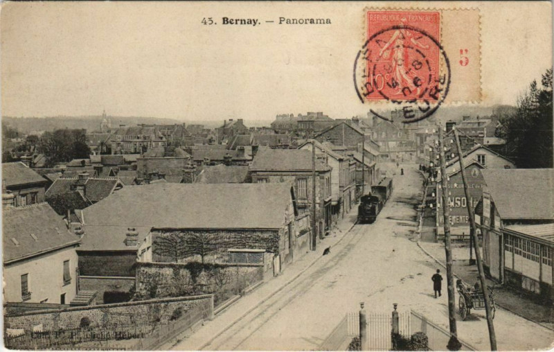 Carte postale ancienne Bernay-Panorama à Bernay