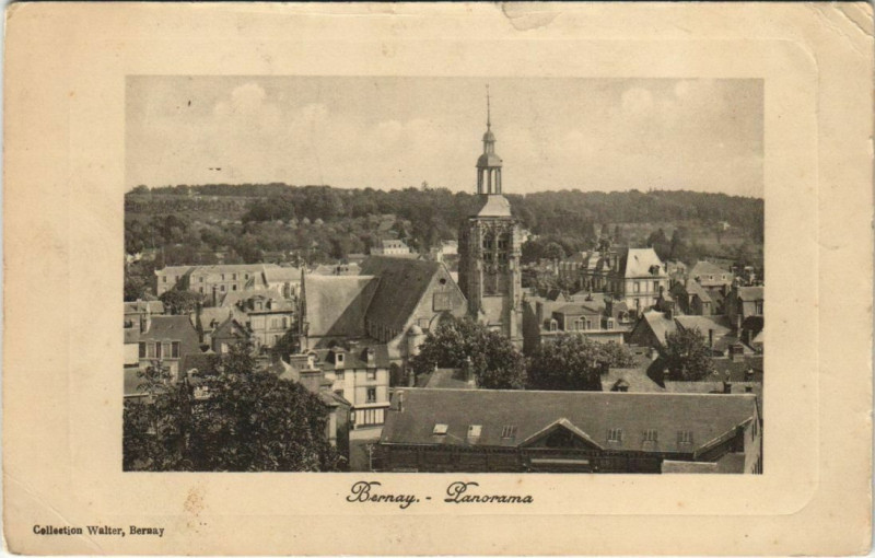 Carte postale ancienne Bernay-Panorama à Bernay