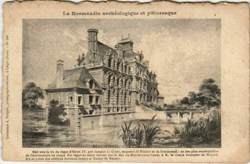 Carte postale ancienne Beaumesnil-Le Chateau