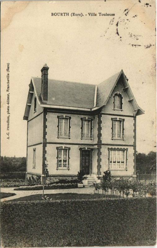 Carte postale ancienne Bourth-Villa Toulouse à Bourth
