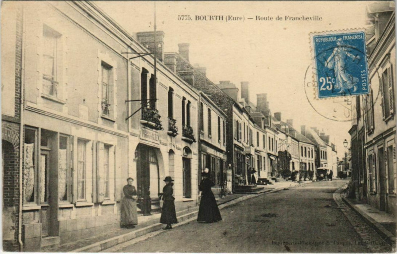 Carte postale ancienne Bourth-Route de Francheville à Bourth