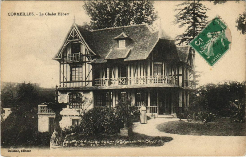 Carte postale ancienne Cormeilles-Le Chalet Hébert à Cormeilles