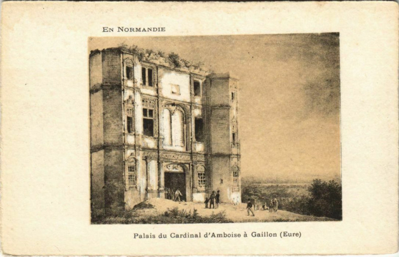 Carte postale ancienne Gaillon-Palais du Cardinal d'Amboise à Gaillon