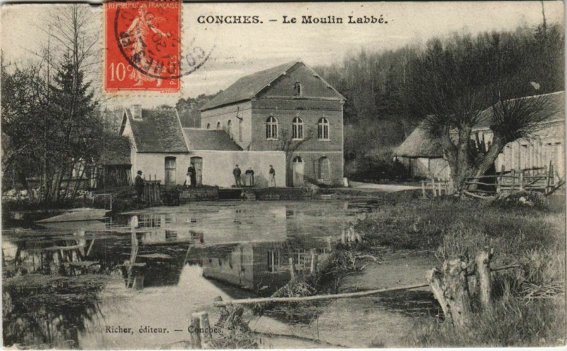 Carte postale ancienne Conches-Le Moulin Labbé