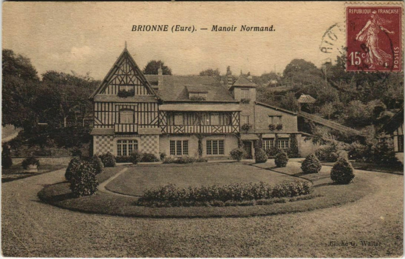 Carte postale ancienne Brionne-Manoir Normand à Brionne