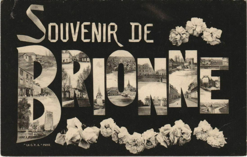 Carte postale ancienne Souvenir de Brionne à Brionne