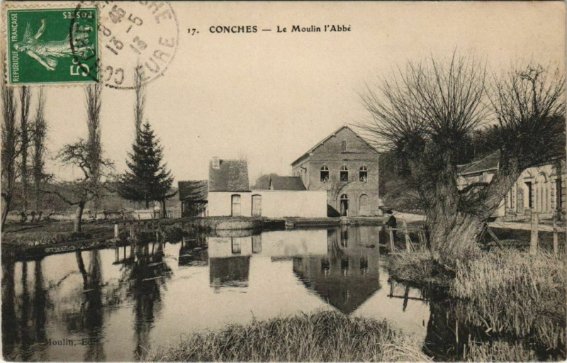 Carte postale ancienne Conches-Le Moulin l'Abbé