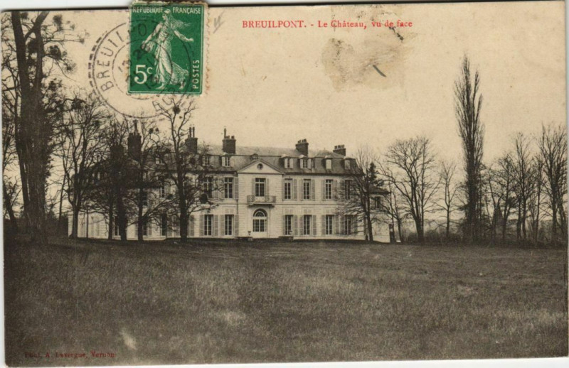 Carte postale ancienne Breulipont-Le Chateau vu de face