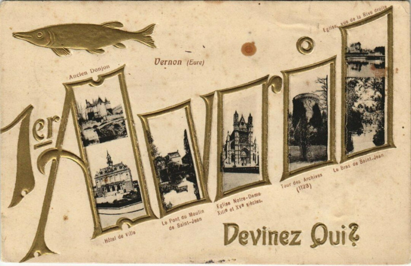 Carte postale ancienne Vernon - Devnez Qui? à Vernon