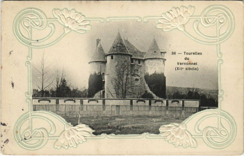 Carte postale ancienne Tourelles du Vernonnet (Xii siecle) à Vernon