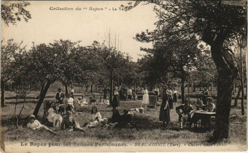 Carte postale ancienne Beaumesnil - Ouvert toute l'annee