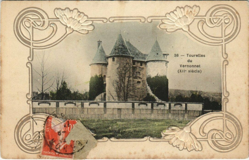 Carte postale ancienne Vernon - La Seine et les Collines de Vernonnet à Vernon