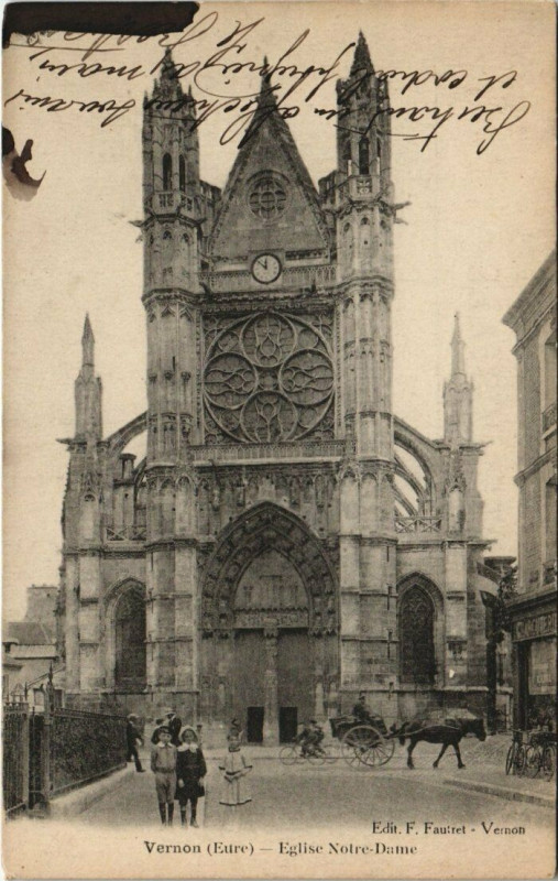 Carte postale ancienne Vernon - L'Hotel de Ville à Vernon