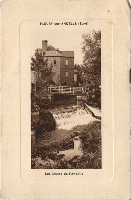 Carte postale ancienne Fleury-sur-Andelle - Les Chutes de l'Andelle à Fleury-sur-Andelle