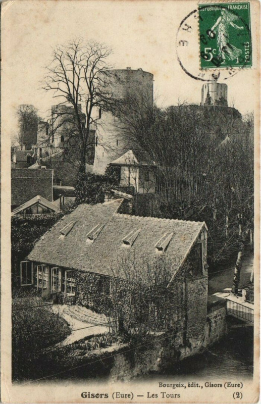 Carte postale ancienne Gisors - Les Tours à Gisors