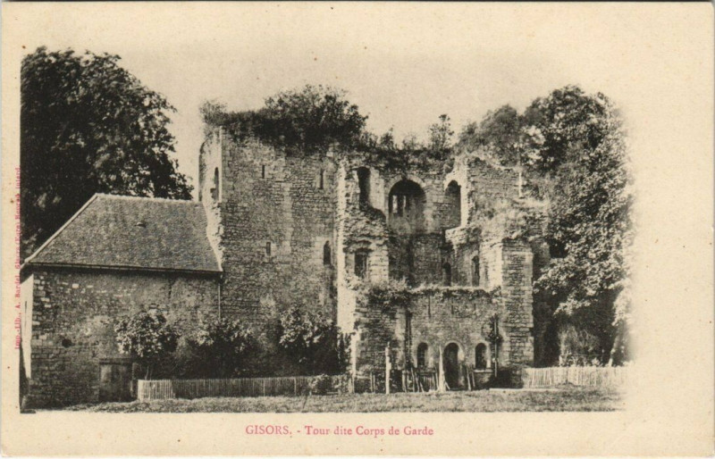 Carte postale ancienne Gisors - Tour dite Corps de Garde à Gisors