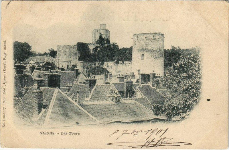 Carte postale ancienne Gisors - Les Tours à Gisors