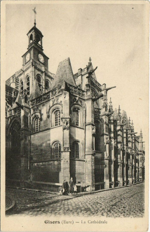 Carte postale ancienne Gisors - La Cathedrale à Gisors