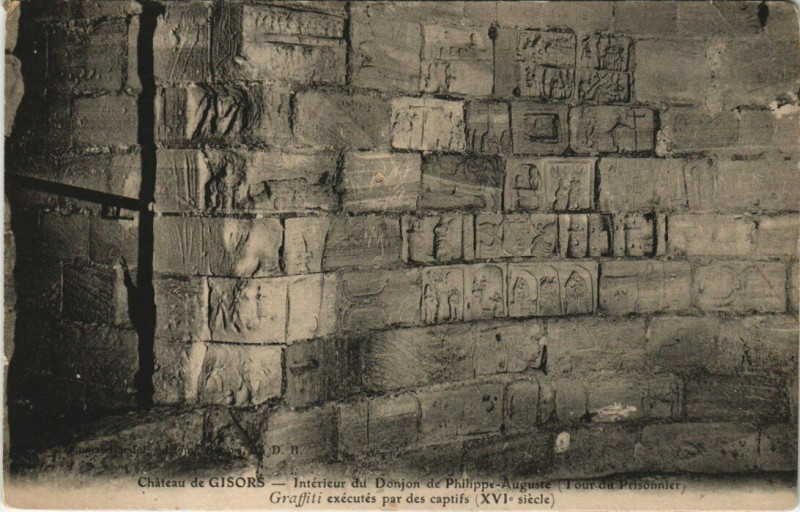 Carte postale ancienne Chateau de Gisors - Interieur du Donjon de Philippe Auguste à Gisors