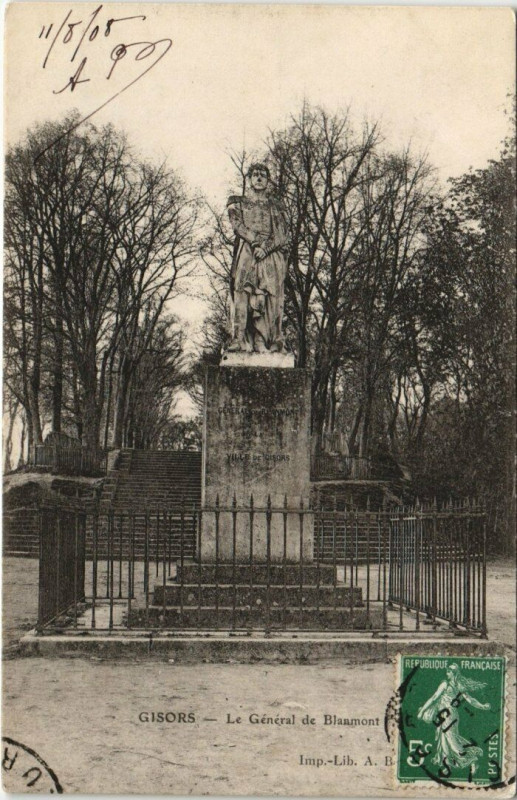 Carte postale ancienne Gisors - Le General de Blanmont à Gisors