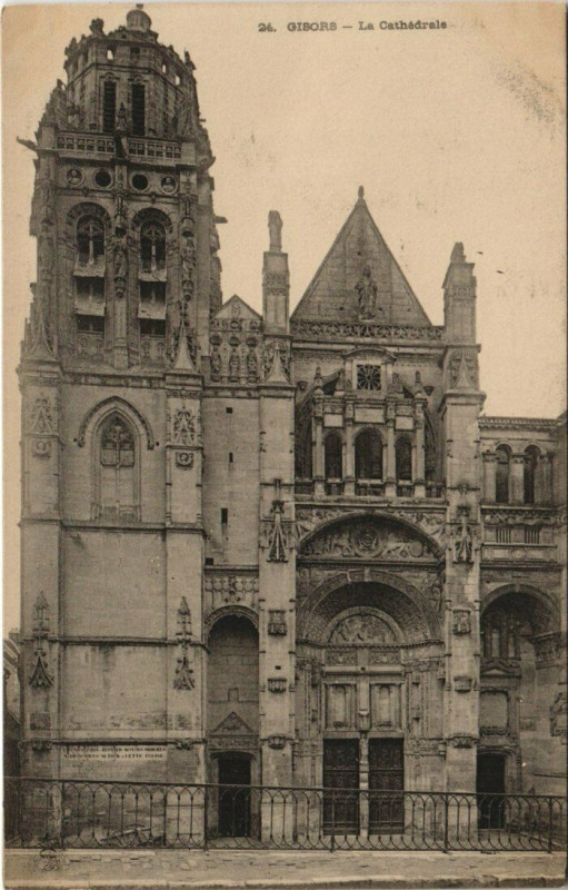 Carte postale ancienne Gisors - La Cathedrale à Gisors