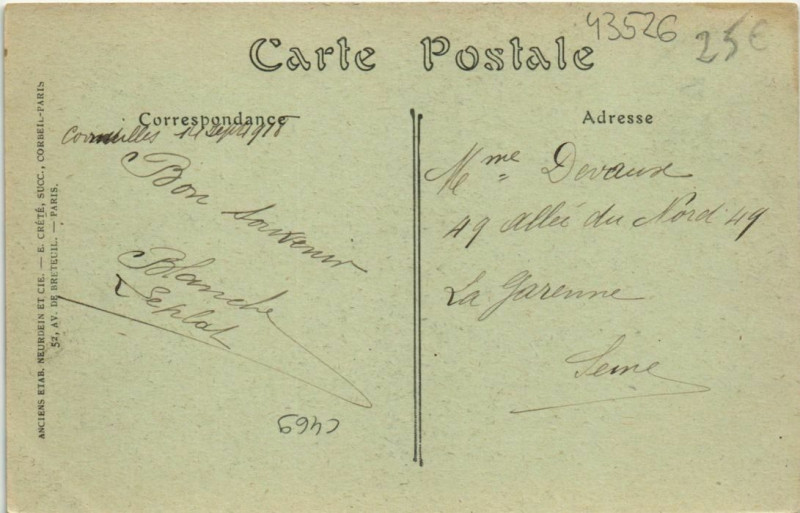 Carte postale ancienne Cormeilles-La Place du Marché à Cormeilles