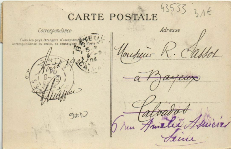 Carte postale ancienne Conches-La Place Carnot
