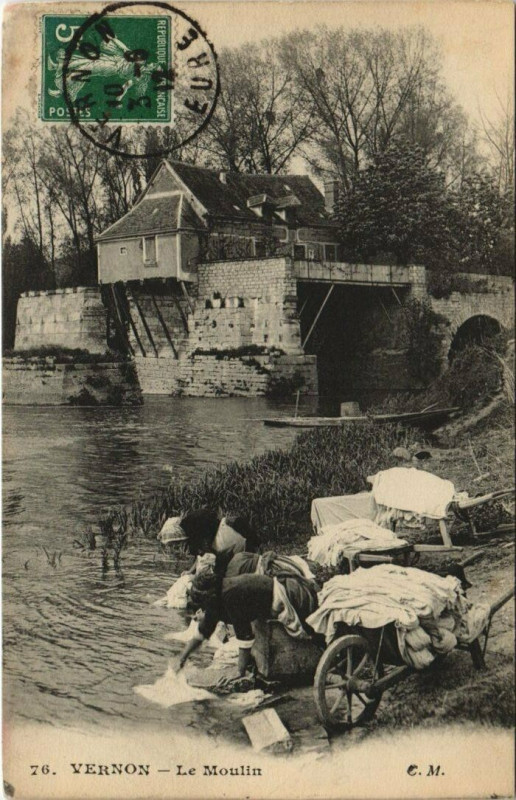 Carte postale ancienne Vernon-Le Moulin à Vernon