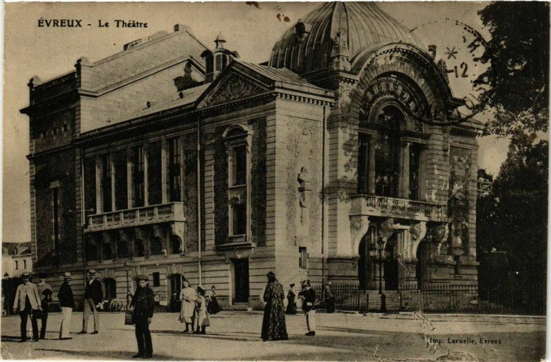 Carte postale ancienne Evreux Le Théatre à Évreux