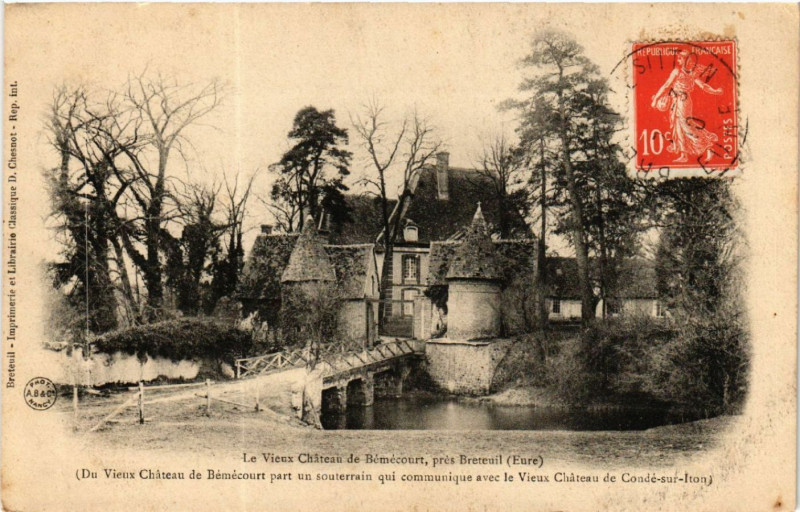 Carte postale ancienne Le Vieu Chateau de Bemecourt à Bémécourt