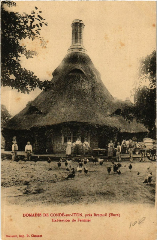 Carte postale ancienne Domaine de Conde Sur Iton pres Breteuil à Breteuil