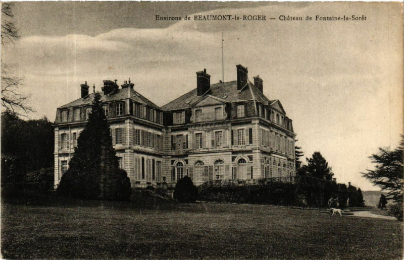 Carte postale ancienne Environs de Beaumont le Roger - Chateau de Fontaine à Beaumont-le-Roger