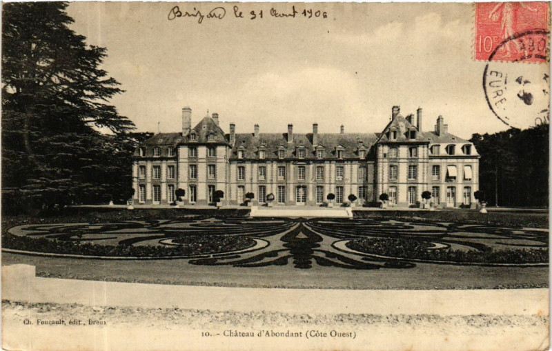 Carte postale ancienne Chateau d'abondant