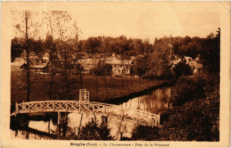 Carte postale ancienne Broglie - La Charentonne à Broglie