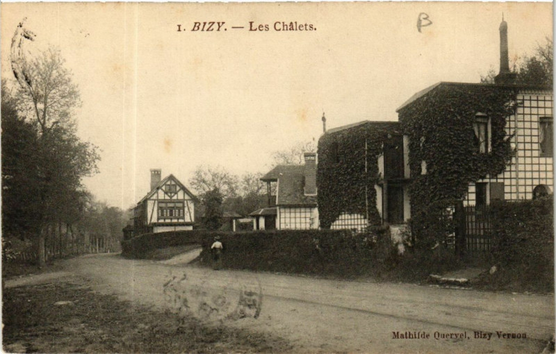 Carte postale ancienne Bizy - Les chalets