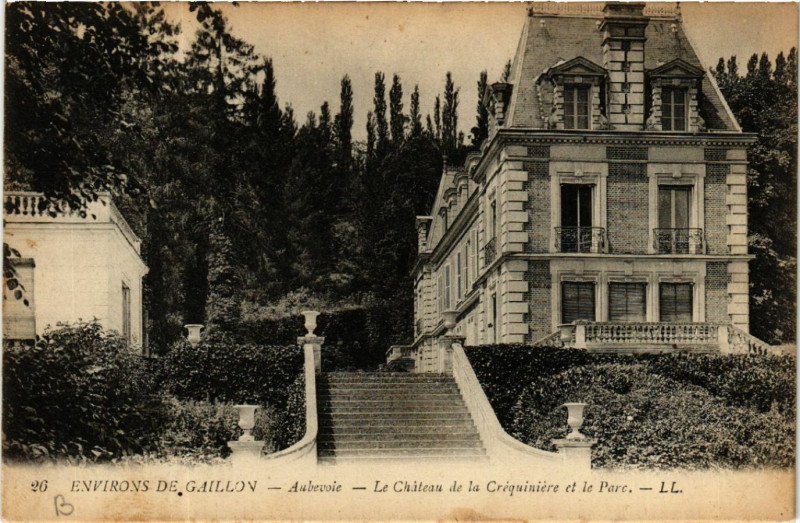 Carte postale ancienne Environs de Gaillon - Aubevoie - Le Chateau à Gaillon