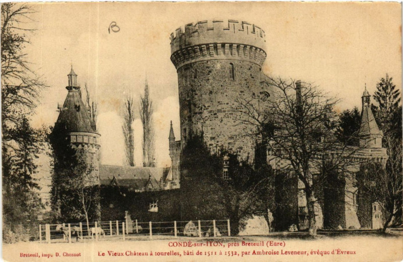 Carte postale ancienne Conde-sur-Iton pres Breteuil à Breteuil