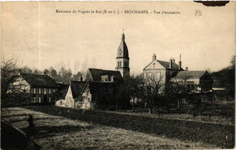 Carte postale ancienne Brechamps - Vue d'Ensemble